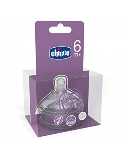 Chicco Tettarella Silicone Step Up 3 (2-6 mesi) Flusso Rapido 2 Pezzi