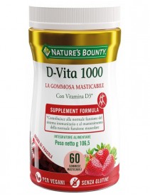 Nature's Bounty Linea Vitamine e Minerali D-Vita 1000 ntegratore 60 Gommose