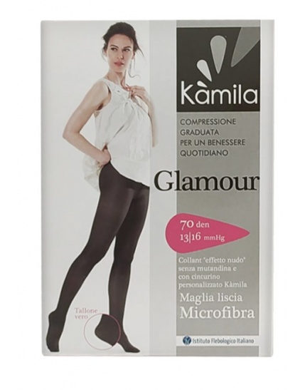 Kamila Glamour 70 Collant Maglia Rete 3 Nero