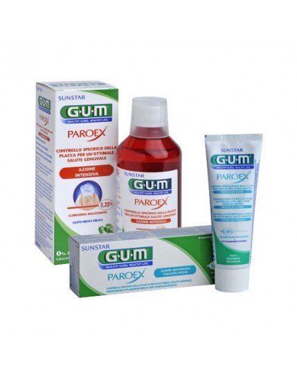 Gum Paroex 0,20% Clorexidina Collutorio 300ml + Dentifricio 0,06 % 75ml