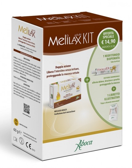 Aboca Melilax Adulti Kit Composto Da Melilax 6 Microclismi Adulti + NeoFitoroid Pomata 40ml