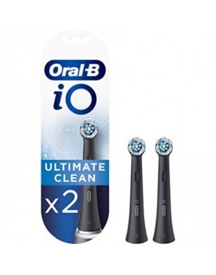 Oral-B Testine di Ricambio IO Ultimate Clean Nere 2 Pezzi