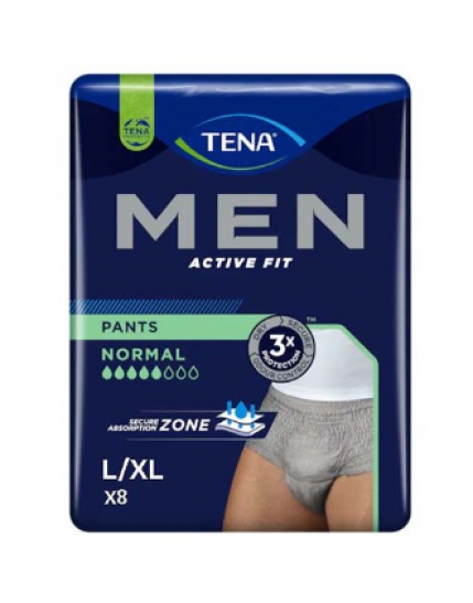 Tena Men Active Fit Pants Normal L/XL 8 Pezzi
