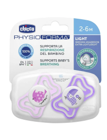 PhysioForma Light 2-6m Succhietto Silicone Rosa 2 Pezzi