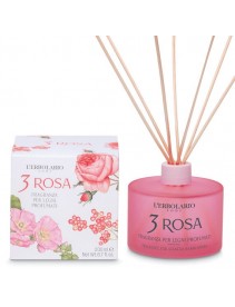 3 Rosa Fragranza Legni Profumati Rosa Purpurea 125ml