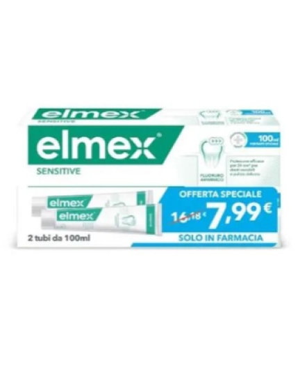 Elmex Sensitive Dentifricio Denti Sensibili 2x100ml