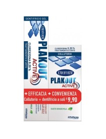 Emoform Plak Out Active Clorexidina 0,20% Collutorio 200 Ml + Dentifricio 75 Ml