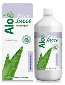 Erboristeria Magentina Aloe Puro Succo con succo di mirtillo 1L