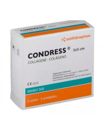 Condress Medicazione con Collagene Equino 5x5 cm 3 Pezzi