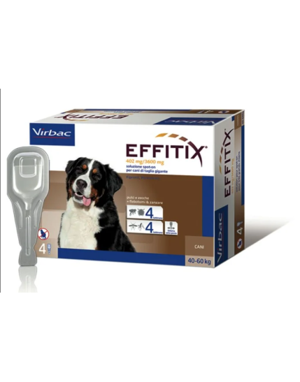 Effitix Spot On Cani Taglia Grande 40-60 Kg 4 Pipette 6,60ml