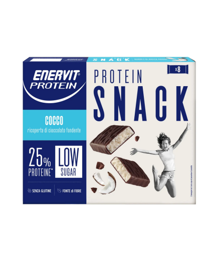 Enervit proten snack al cocco low sugar 8 barrette da 27g