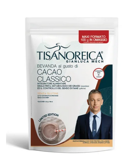 Gianluca Mech Tisanoreica Bevanda Al Gusto Cacao Classico Maxi Formato 500g