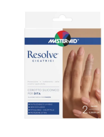 Master-Aid Resolve Cicatrici Cerotto Siliconico Per Dita 2,5 X 30cm 2 Pezzi