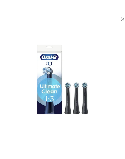 Oralb power refill io ultra clean black 3 pezzi