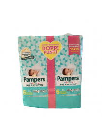 Pampers Baby Dry Taglia 6 XL (15-30kg) 26 Pezzi