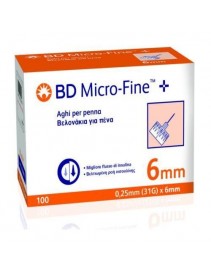 BD Micro-Fine + 0,25mm (31G) x 6mm 100 Pezzi