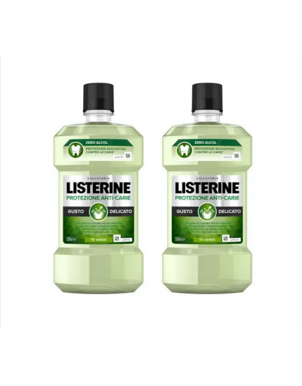 Listerine Protezione Anti-Carie Collutorio Gusto Delicato 2x500ml