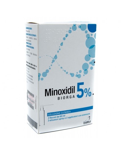 Minoxidil Biorga Soluzione Cutanea 3 flaconi 5%
