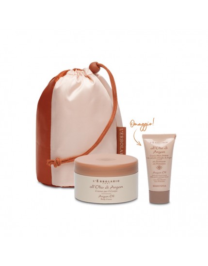 L'Erbolario Beauty Beauty Bag Argan Cofanetto Crema Corpo 250 ml + Crema Mani 30 ml