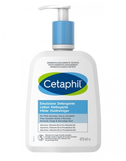 Cetaphil Emulsione Detergente Viso E Corpo Pelle Secca E Sensibile 470ml