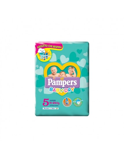 Pampers Baby Dry Junior Taglia 5 (11-25kg) 17 pezzi