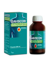 Gaviscon 500mg+267mg/10ml Sospensione Orale Aroma Menta 200ml