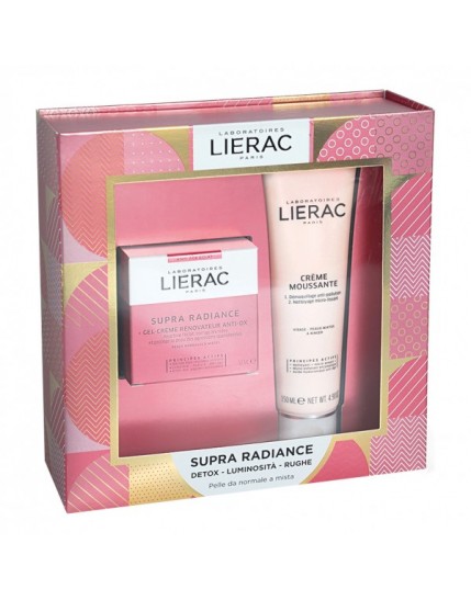 Lierac Supra Radiance Cofanetto Gel Crema Detox Rinnovatrice 50 ml + Crema mousse struccante 150 ml