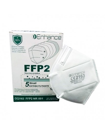 Mascherina FFP2 10 Pezzi Enhance - DPI Certificata CE Mascherina FFP2 10 Pezzi Enhance - DPI Certificata CE