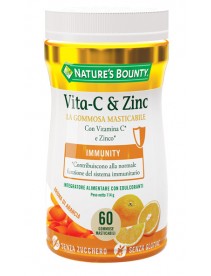 Nature's Bounty Vitamina-C & Zinco 60 Gommose Masticabili