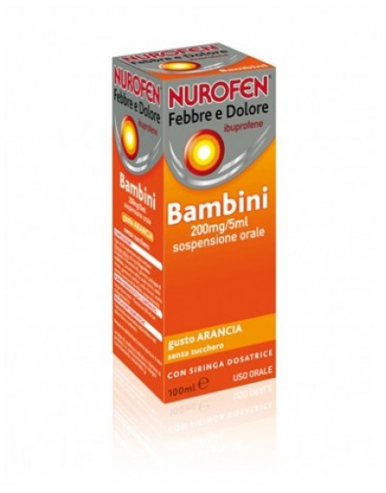 Nurofen Febbre Dolore Bambini Gusto Arancia 200mg/5ml