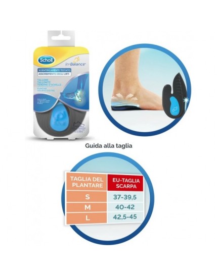 Scholl Plantari Tallone Taglia L 2 Pezzi