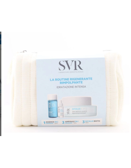 Laboratoires SVR Cofanetto Hyalu Biotic Gel Rimpolpante 50ml, Ampoule B 10ml + Essence B 30ml