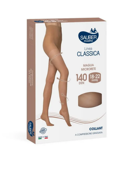 Sauber Linea Classica Collant 140 Denari Neutro Beige Taglia 4