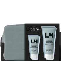 Lierac Homme Cofanetto Regalo Uomo con Gel Idratanti 50ml + Gel Doccia 200ml + Pochette in Regalo