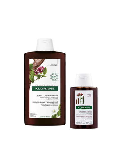 Klorane Shampoo Alla Chinina 400ml + 100ml Rinforzante E Anticaduta