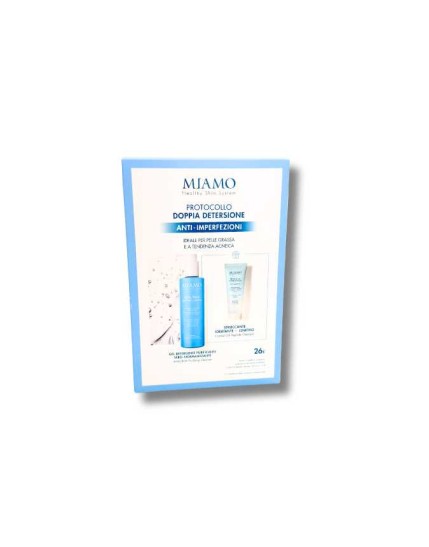 Miamo Doppia Detersione Anti-imperfezioni Protocollo 1 Aha/bha Purifying Cleanser 250 ml + 1 Mini Crystal Oil 50 ml Miamo Doppia Detersione Anti-imperfezioni Protocollo 1 Aha/bha Purifying Cleanser 250 ml + 1 Mini Crystal Oil 50 ml