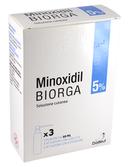 Minoxidil Biorga Soluzione Cutanea 3 flaconi 5%