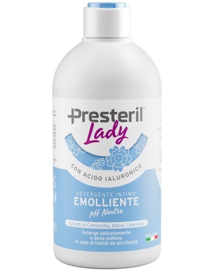 Lady Presteril Detergente Intimo Emolliente pH Neutro, 500ml 