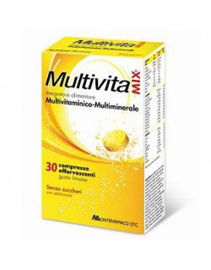 Multivitamix Senza Zucchero Gusto Limone 30 Compresse Effervescenti