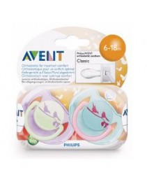 Avent Succhietto Classico in Silicone Dorato 6-18 mesi 2 pezzi