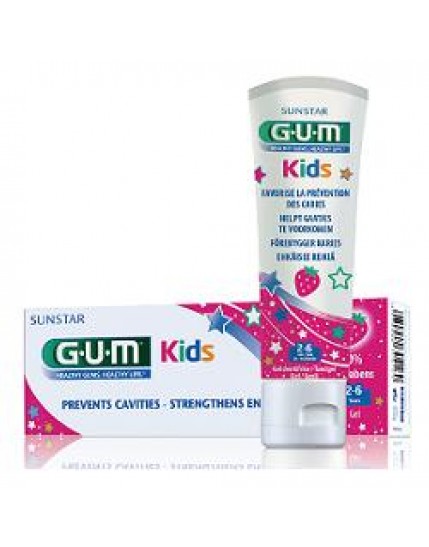Gum Kids Dentifricio per Bambini 2-6 anni Gusto Fragola 50ml