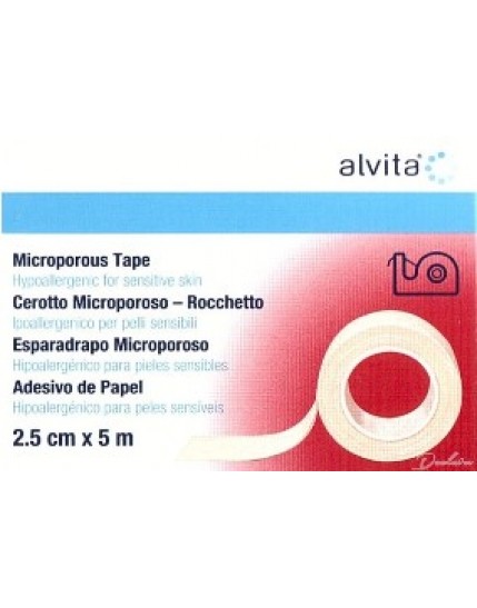 Alvita Rocchetto Cerotto Microporoso 2,5cmx5m 1 Pezzo