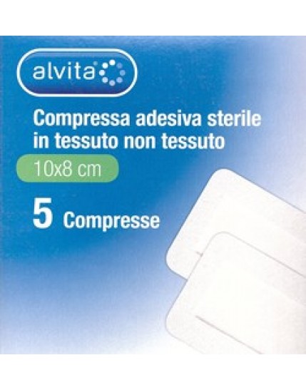 Alvita Garza Adesiva Sterile 10x8cm 5 pezzi