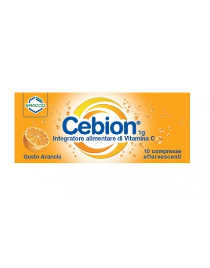 Cebion 1g Vitamina C 10 Compresse Effervescenti Gusto Arancia 
