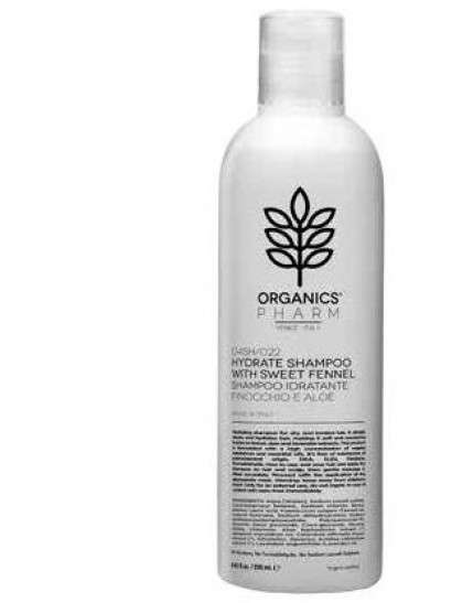 Organics Pharm - Shampoo idratante per capelli secchi e trattati al finocchio, aloa e lavanda 