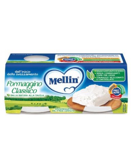 Mellin Omogeneizzato Formaggino Classico 2x80g