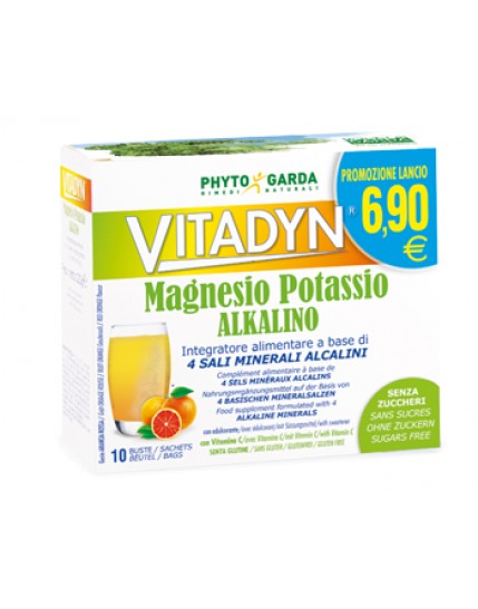 Vitadyn Magnesio Potassio Alkalino Senza Zucchero 10 Bustine