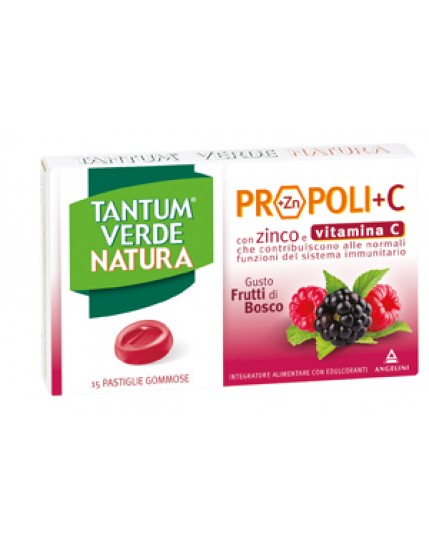 Tantum Verde Natura Propoli +Vitamina C +Zinco 15 Pastiglie