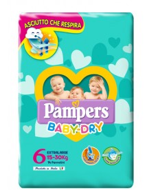 Pampers Baby Dry XL Taglia 6 (15-30kg) 14 pezzi