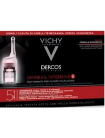 Vichy Dercos Aminexil Intensive 5 Uomo 42 Fiale Anti caduta 6ml 